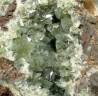 Close-up of anapaite crystals