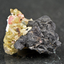 Rhodochrosite, sphalerite