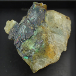 Cuprostibite, sphalerite