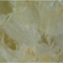 Close-up view of bikitaite crystals