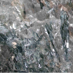 Close-up of fluoro-leakeite crystals