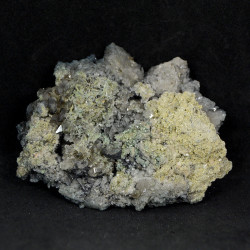 Quartz, fluorapatite, fluorite
