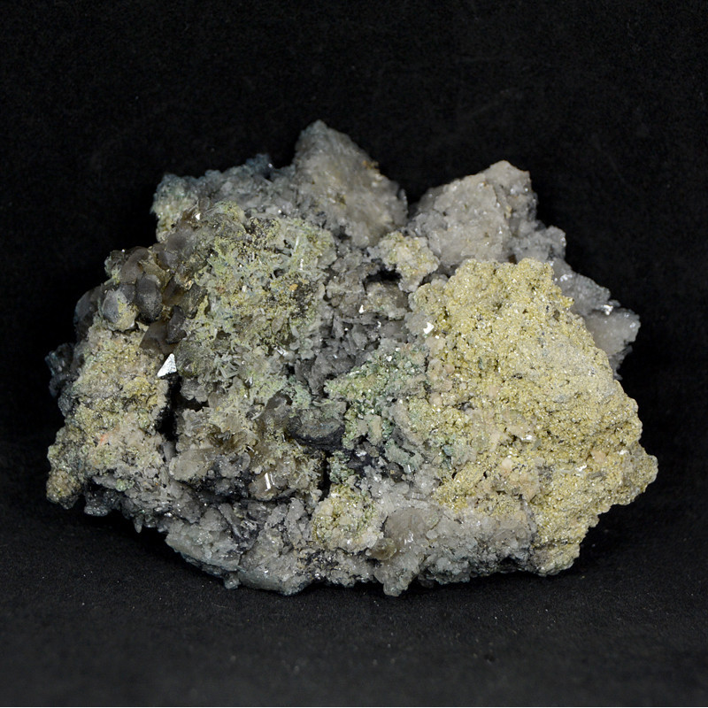Quartz, fluorapatite, fluorite
